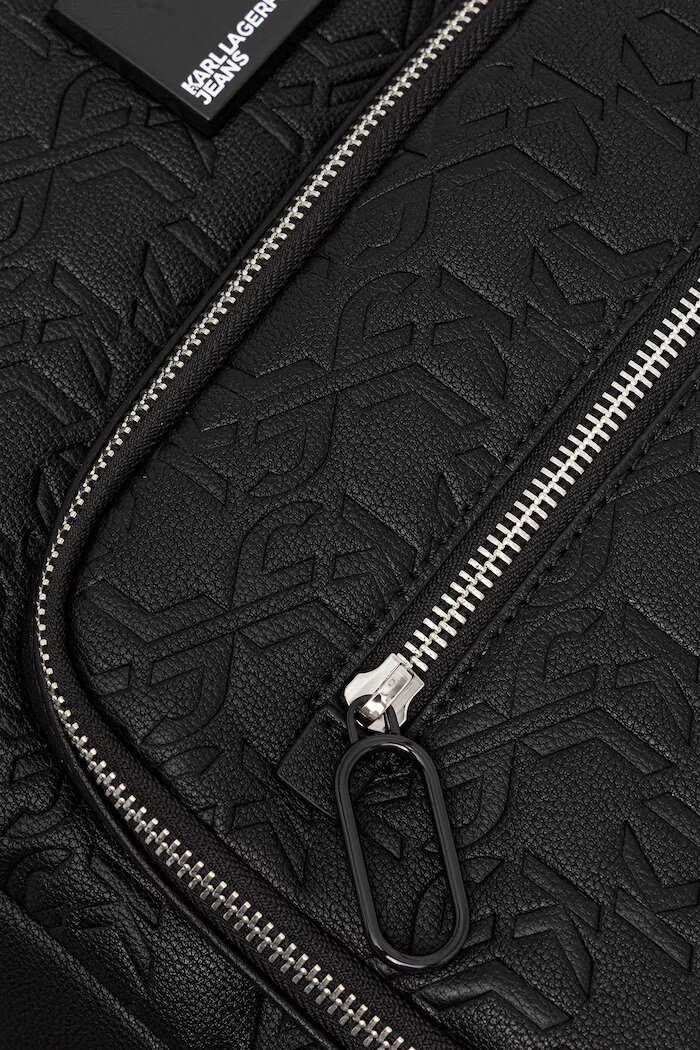 Karl Lagerfeld Jeans раница мъжка от имитация на кожа черна B4M30196