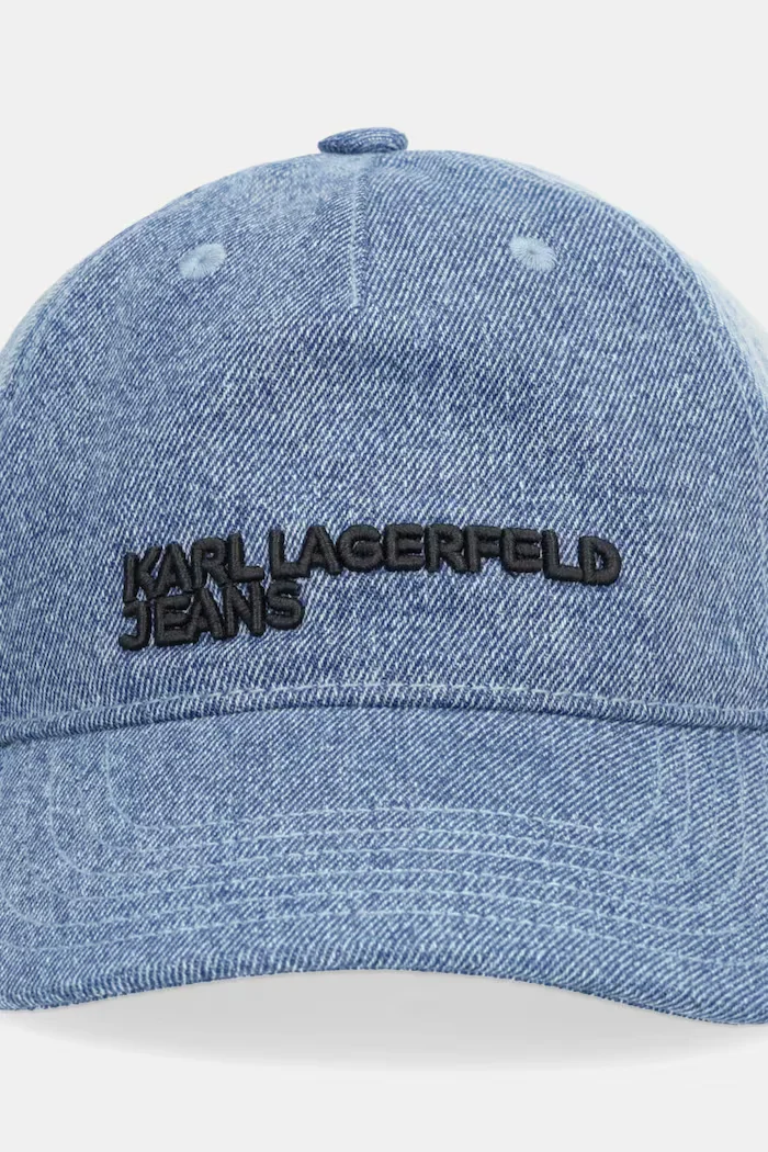 Karl Lagerfeld Jeans Шапка с козирка в синьо B1W33053