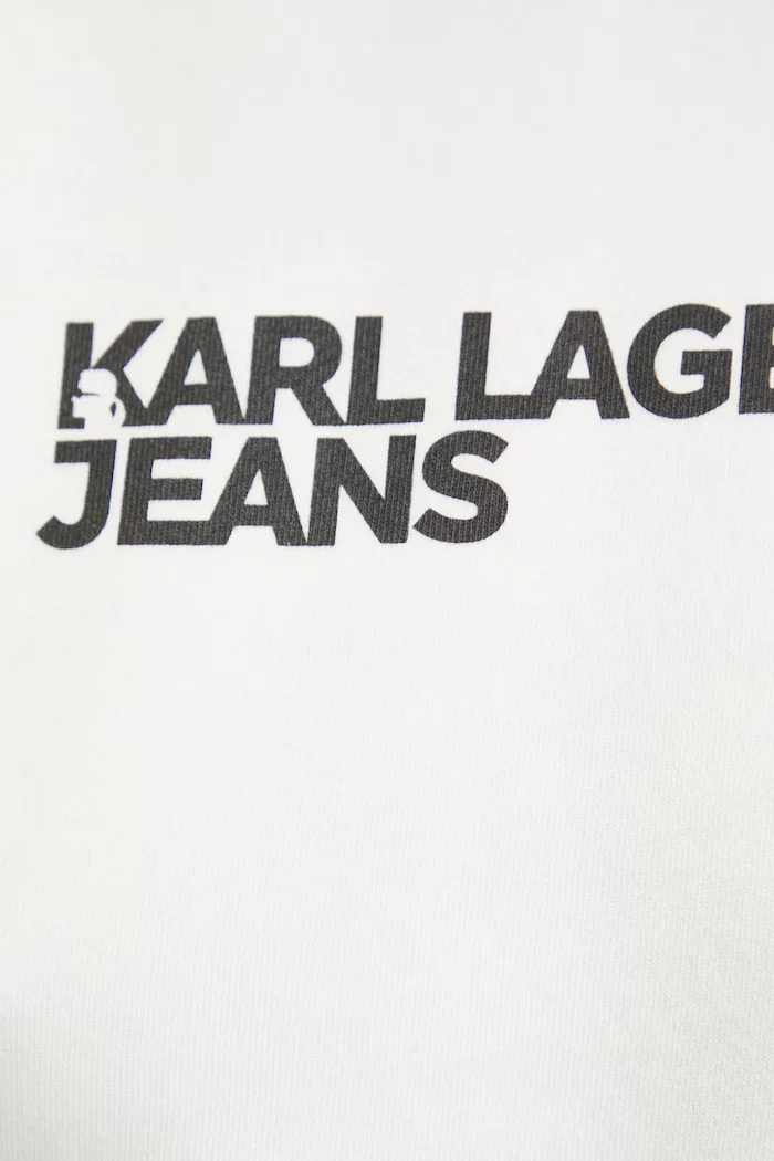 Karl Lagerfeld Jeans суичър дамски с памук бял A1W20005