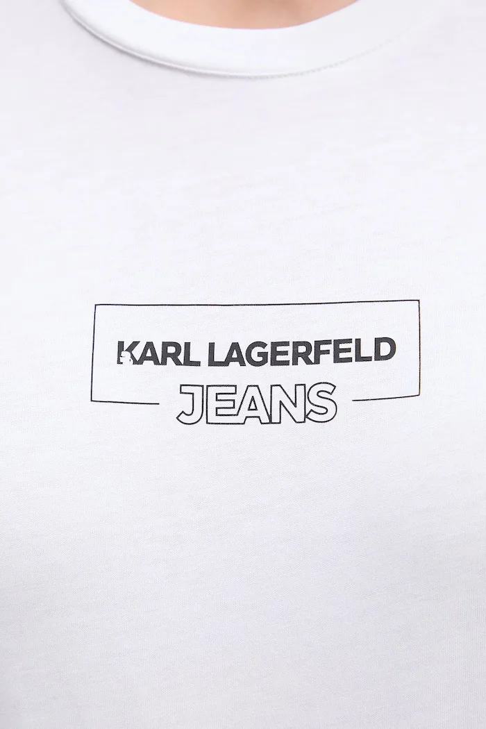 Karl Lagerfeld Jeans тениска дамска от памук бяла A4W17003