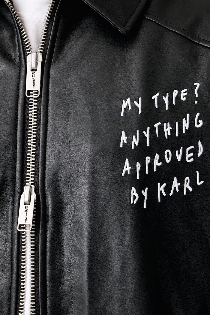 Karl Lagerfeld Jeans яке мъжко от имитация на кожа x Pietro Terzini черно B4M15056