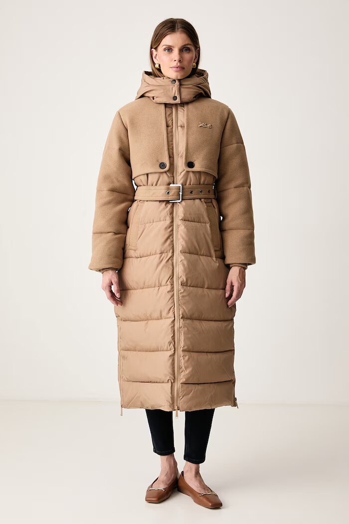 Karl Lagerfeld капитонирано яке дамско бежово B4W15003