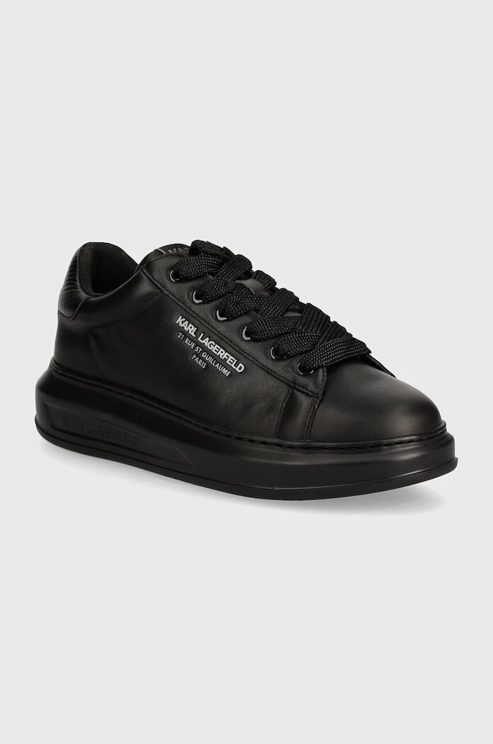 Karl Lagerfeld Кожени маратонки KAPRI MENS в черно KL52584
