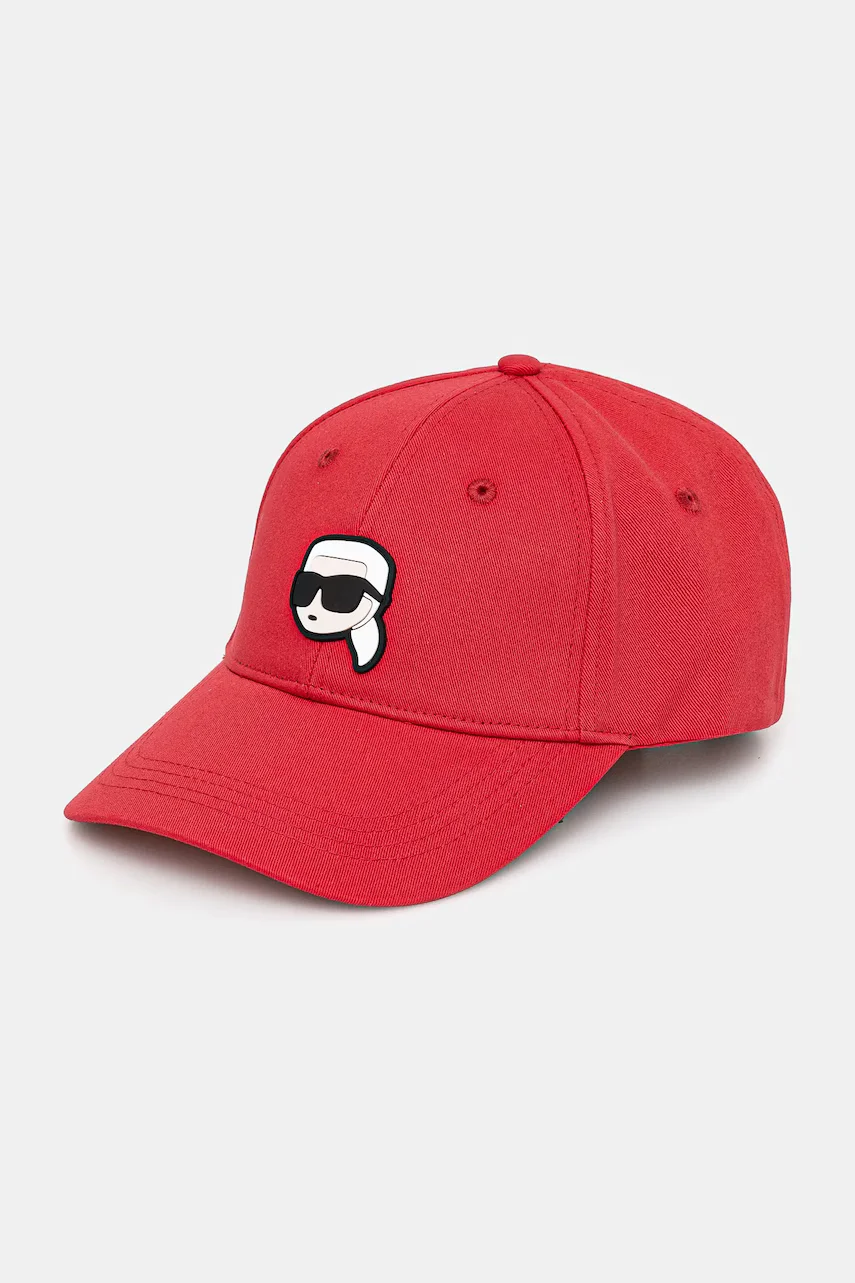 Karl Lagerfeld Памучна шапка с козирка IKON
