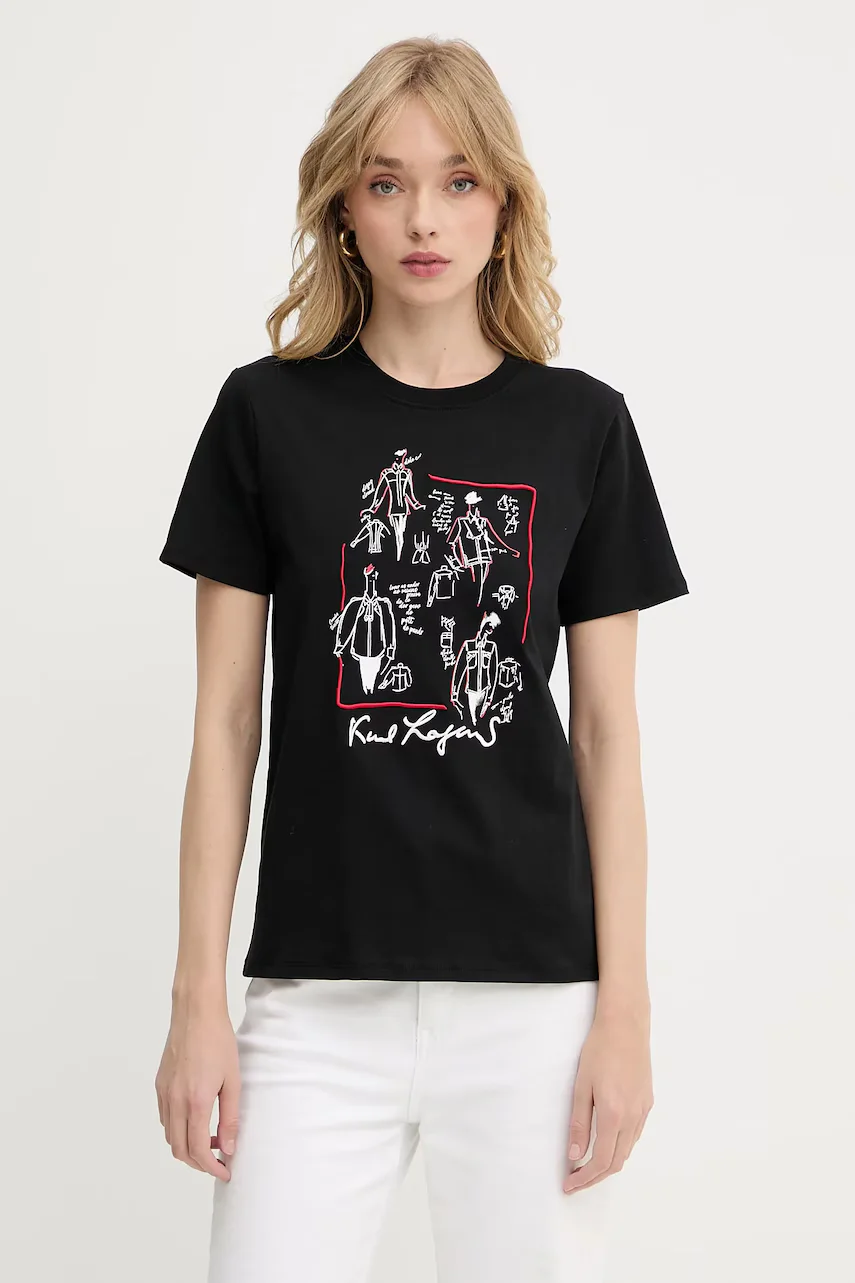 Karl Lagerfeld Памучна тениска