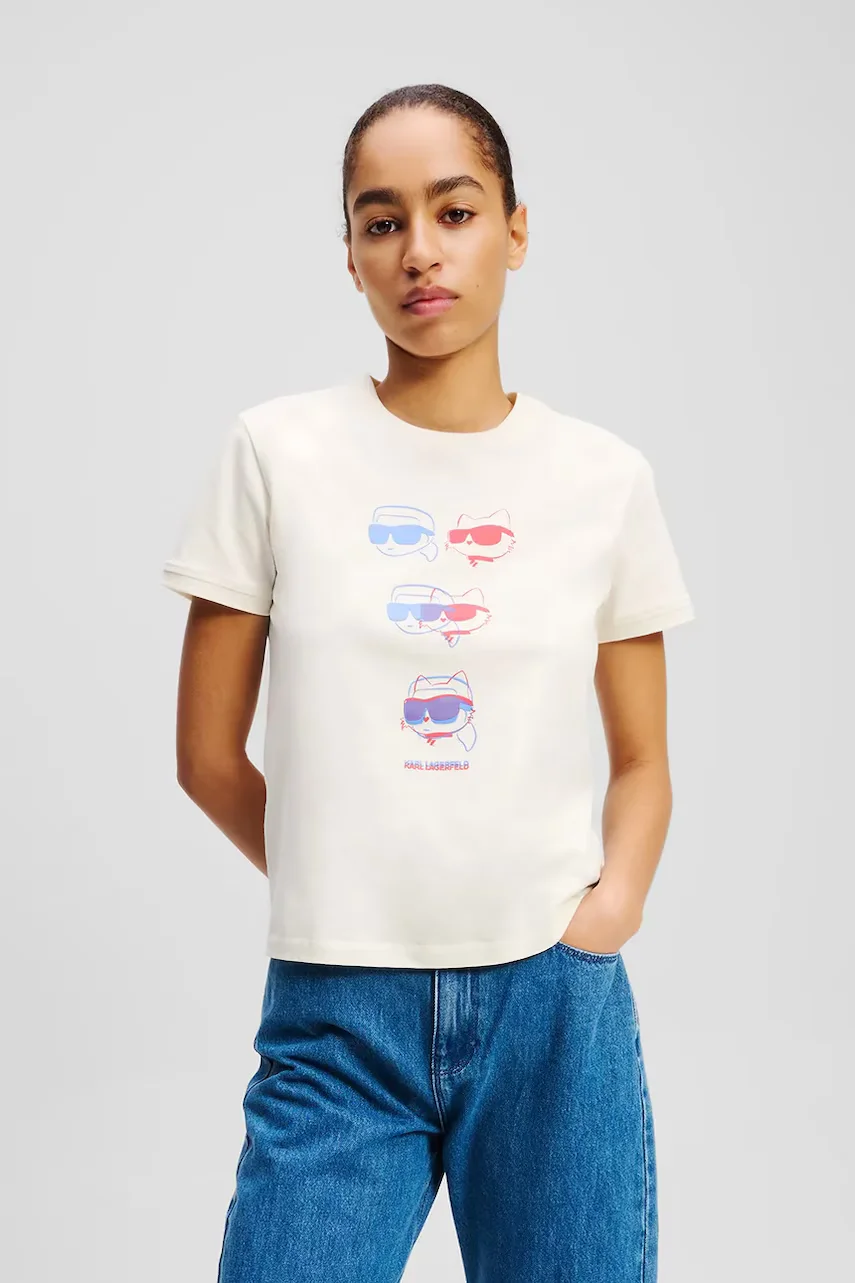 Karl Lagerfeld Памучна тениска IKON