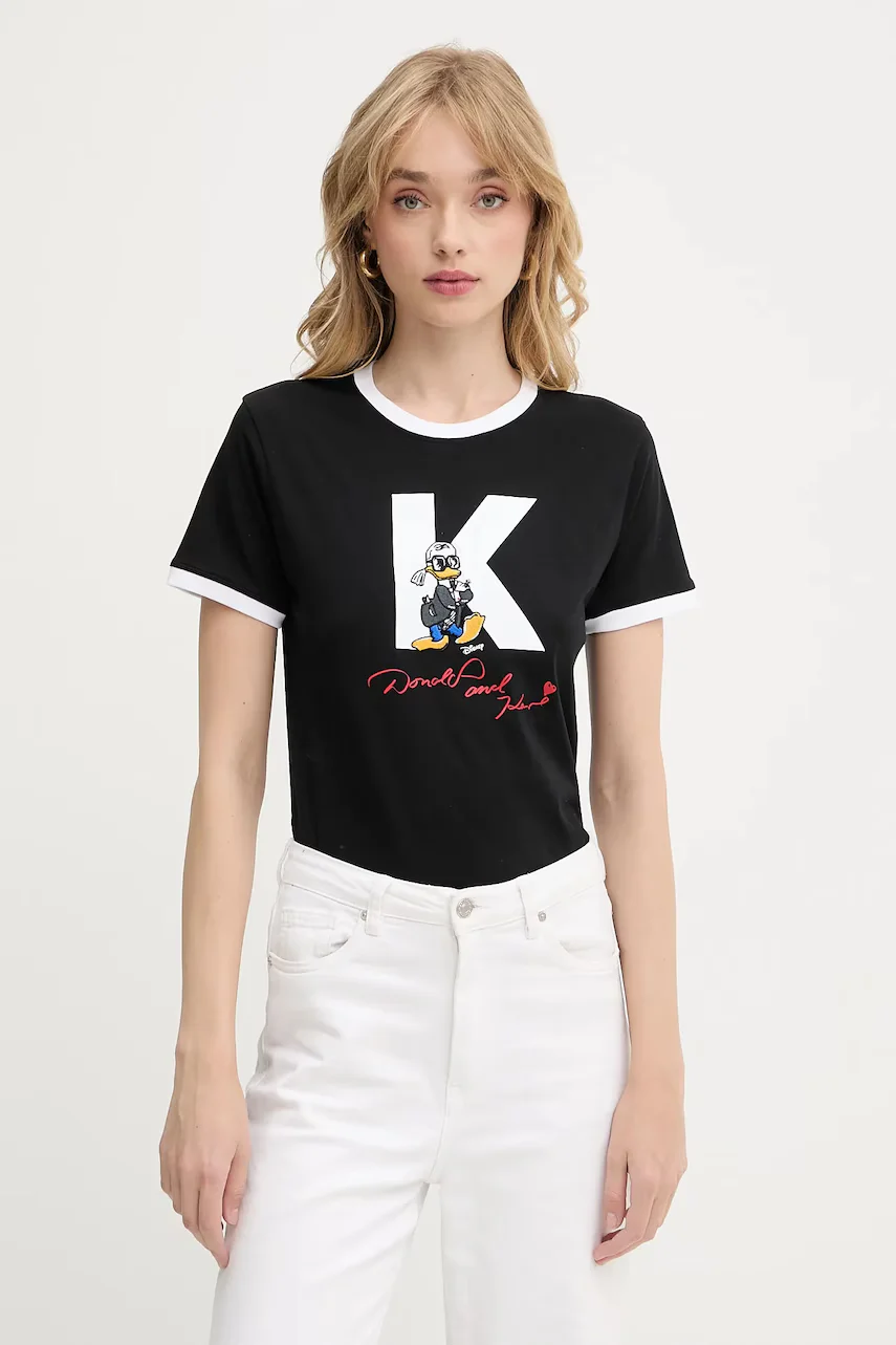 Karl Lagerfeld Памучна тениска KL X DISNEY