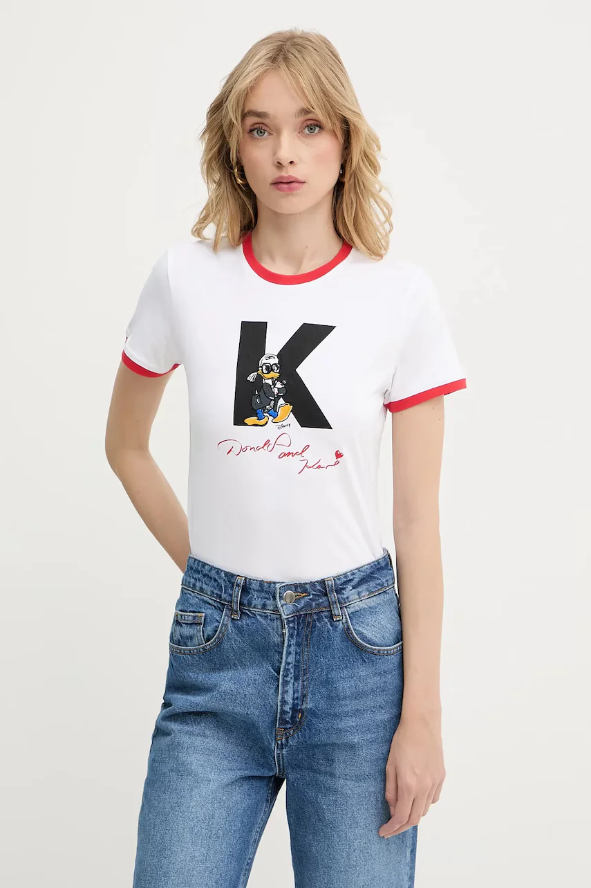Karl Lagerfeld Памучна тениска KL X DISNEY
