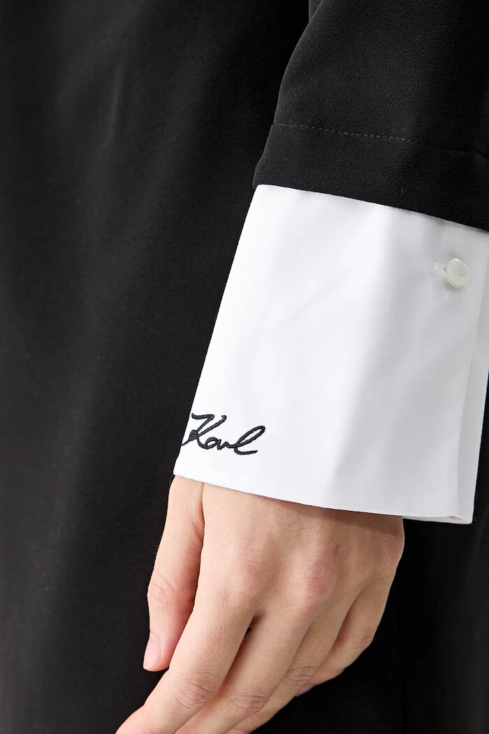 Karl Lagerfeld рокля черна с изчистена шарка B3W13043