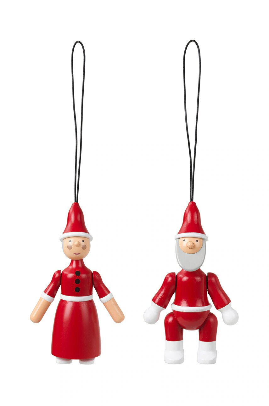 Kay Bojesen Украса за елха Santa Claus and Santa Clara (2 броя)