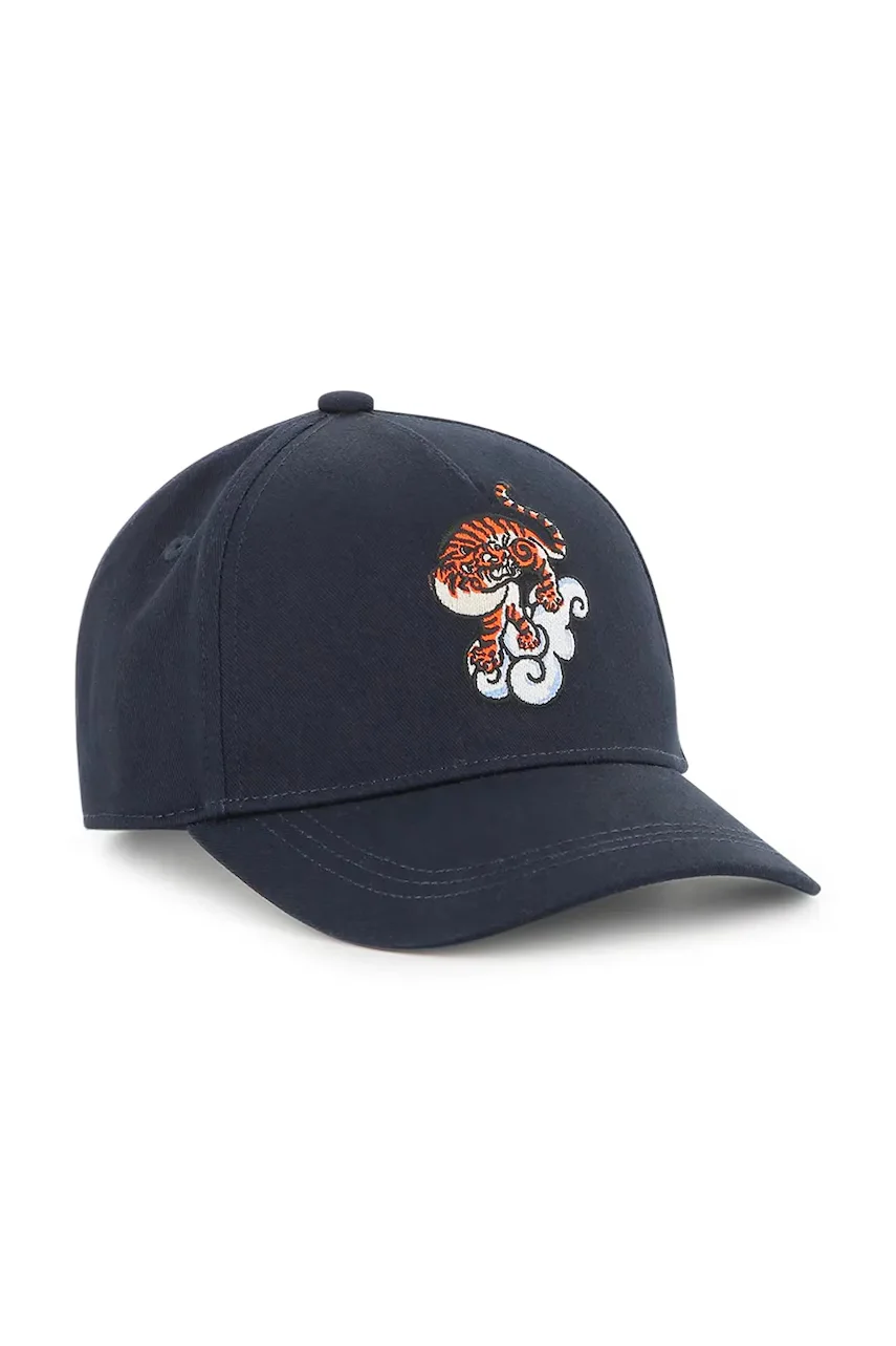 Kenzo kids Детска памучна шапка с козирка