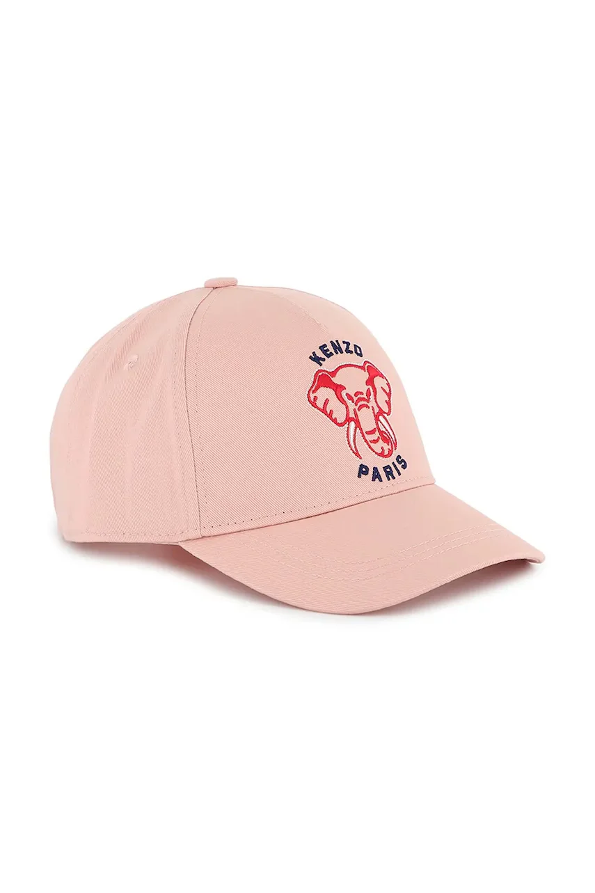 Kenzo kids Детска памучна шапка с козирка
