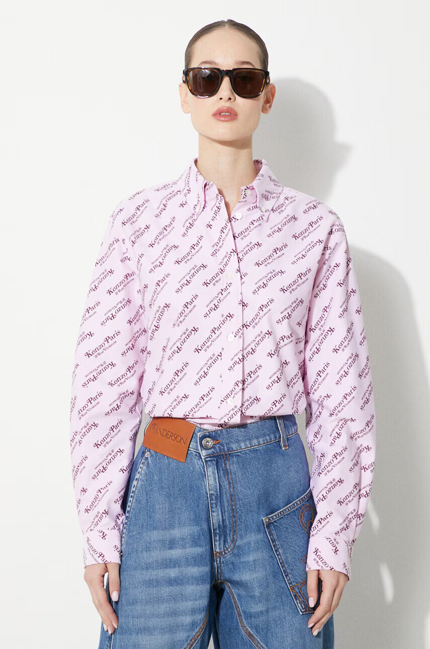 Kenzo Памучна риза Printed Slim Fit Shirt