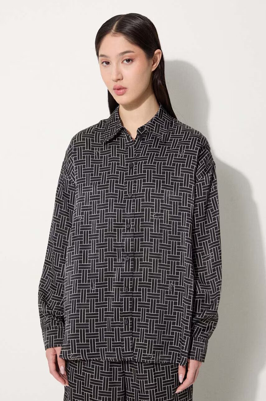 Kenzo Риза Weave Dropped Shoulders Shirt