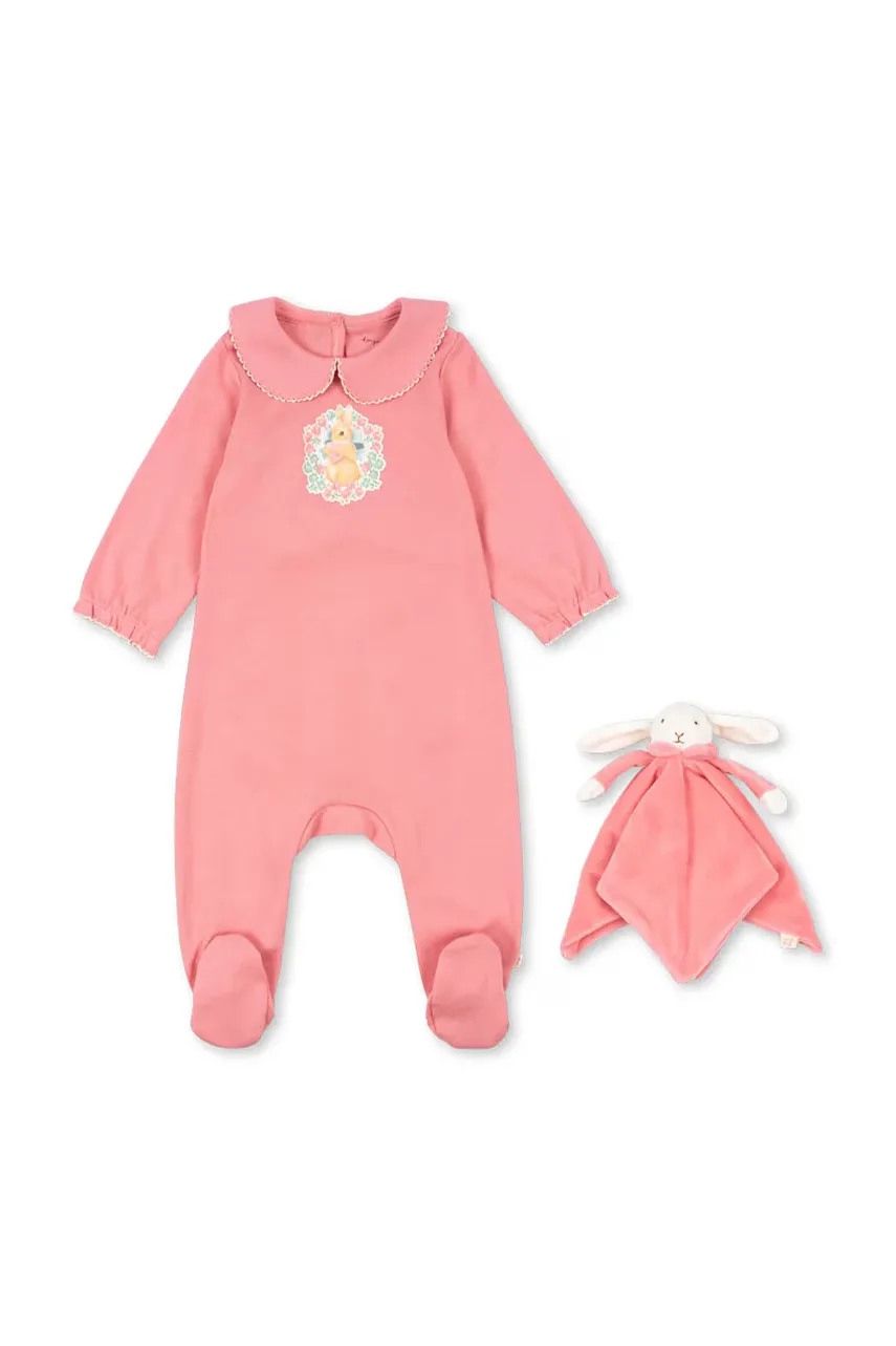 Konges Sløjd Бебешки гащеризон и плюшена играчка COTY PICOT GIFT SET GOTS