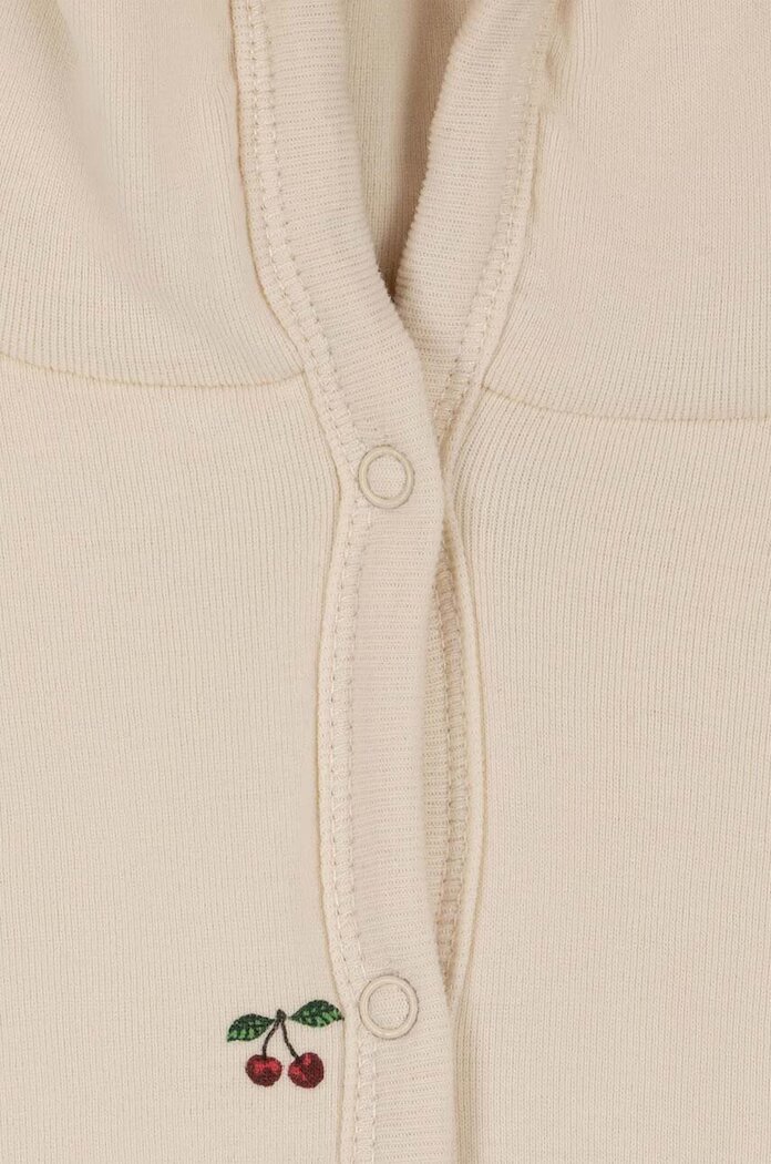 Konges Sløjd Бебешки памучен къс гащеризон NEWBORN ONESIE WITH HOOD