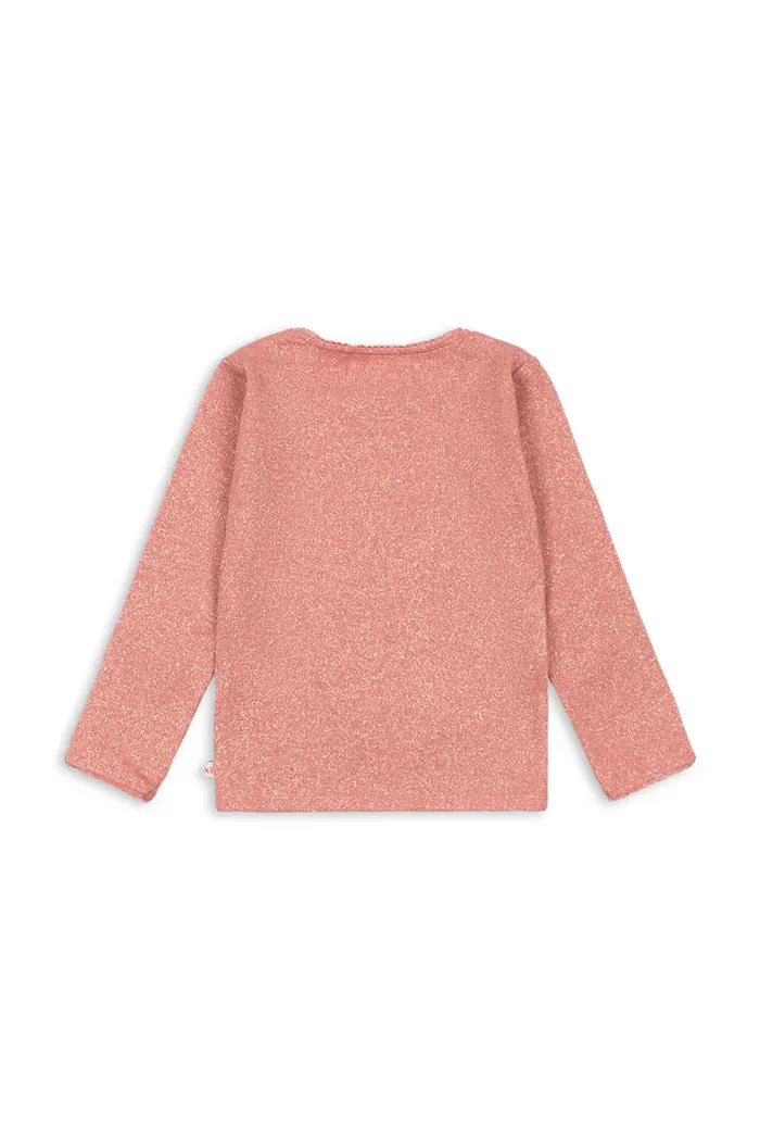 Konges Sløjd блуза с дълги ръкави за деца с памук ROLI BLOUSE OCS розова KS106214