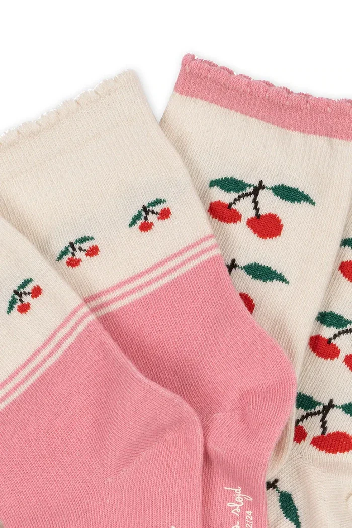 Konges Sløjd чорапи за деца 2 PACK JACQUARD SOCKS 2 броя розови KS107617