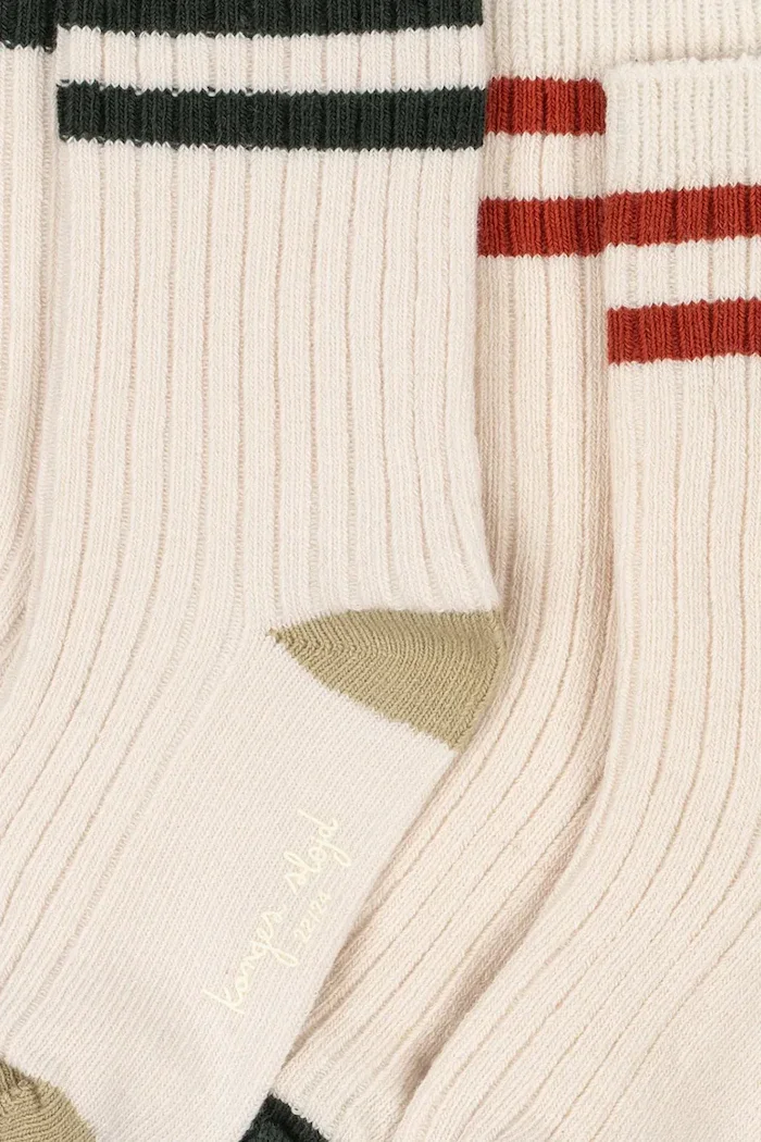 Konges Sløjd чорапи за деца 2 PACK RIB SOCKS 2 броя бежови KS105853