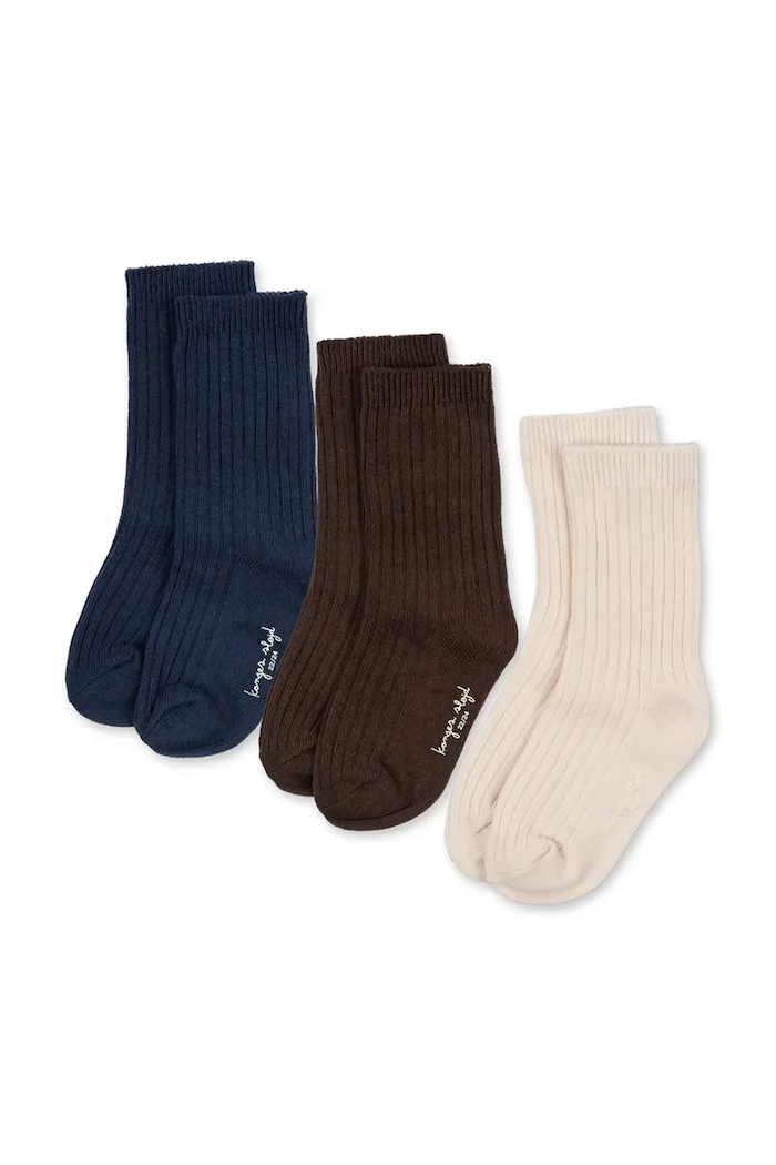 Konges Sløjd чорапи за деца 3 PACK RIB SOCKS многоцветни KS105864