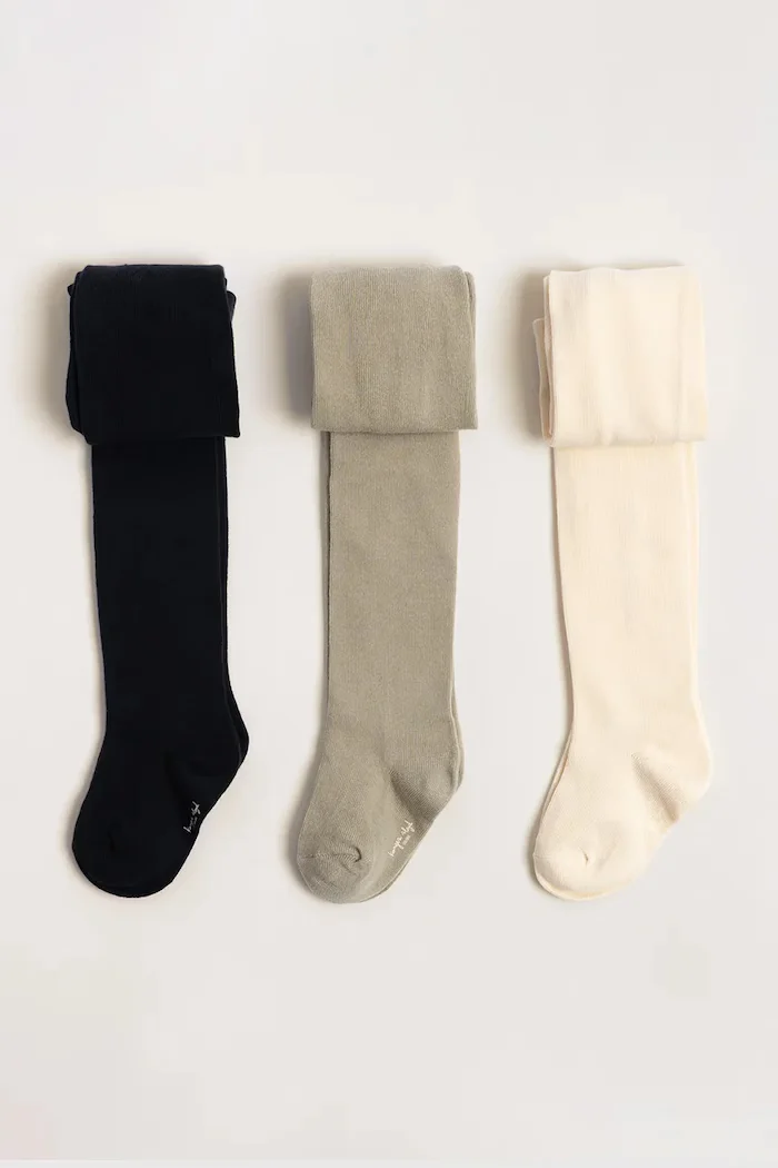 Konges Sløjd чорапогащник за деца 3-PACK TIGHTS бежов KS105639