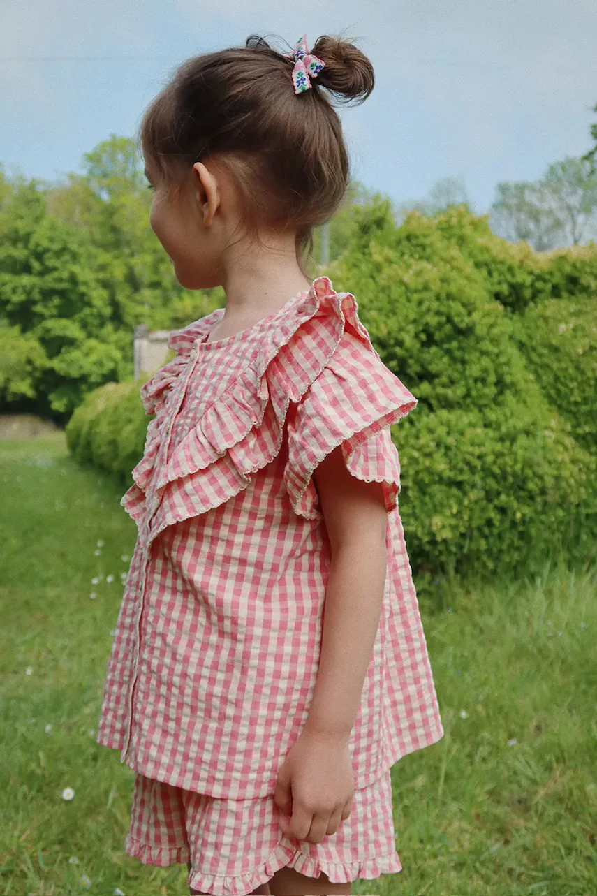 Konges Sløjd Детска памучна риза KIM FRILL SS SHIRT GOTS