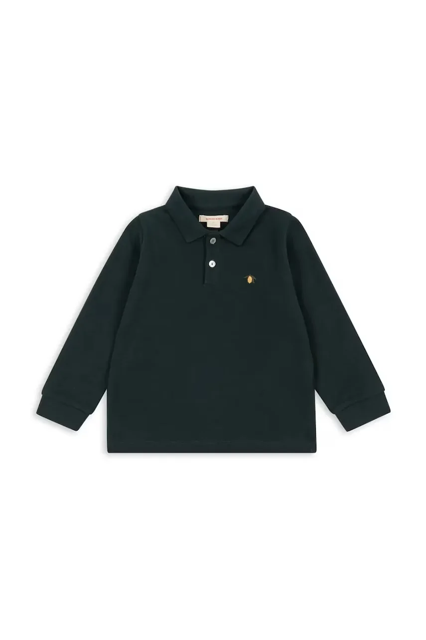 Konges Sløjd Детска памучна тениска с яка FLORIAN LS POLO GOTS