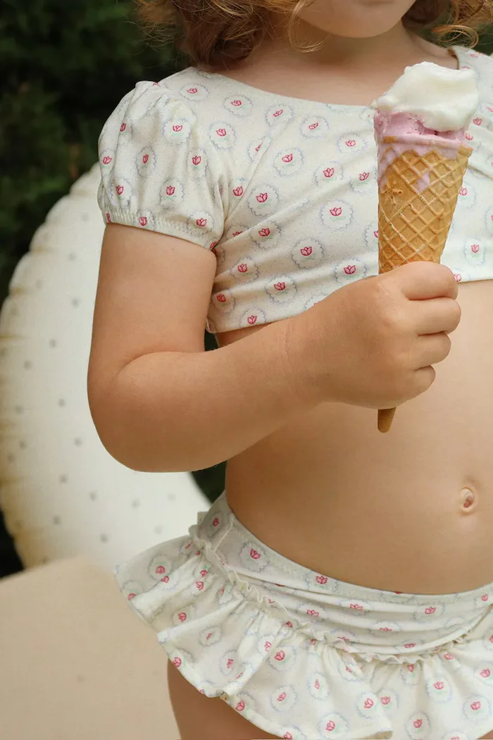 Konges Sløjd Детски бански от две части MALTI BIKINI GRS в бежово KS104978