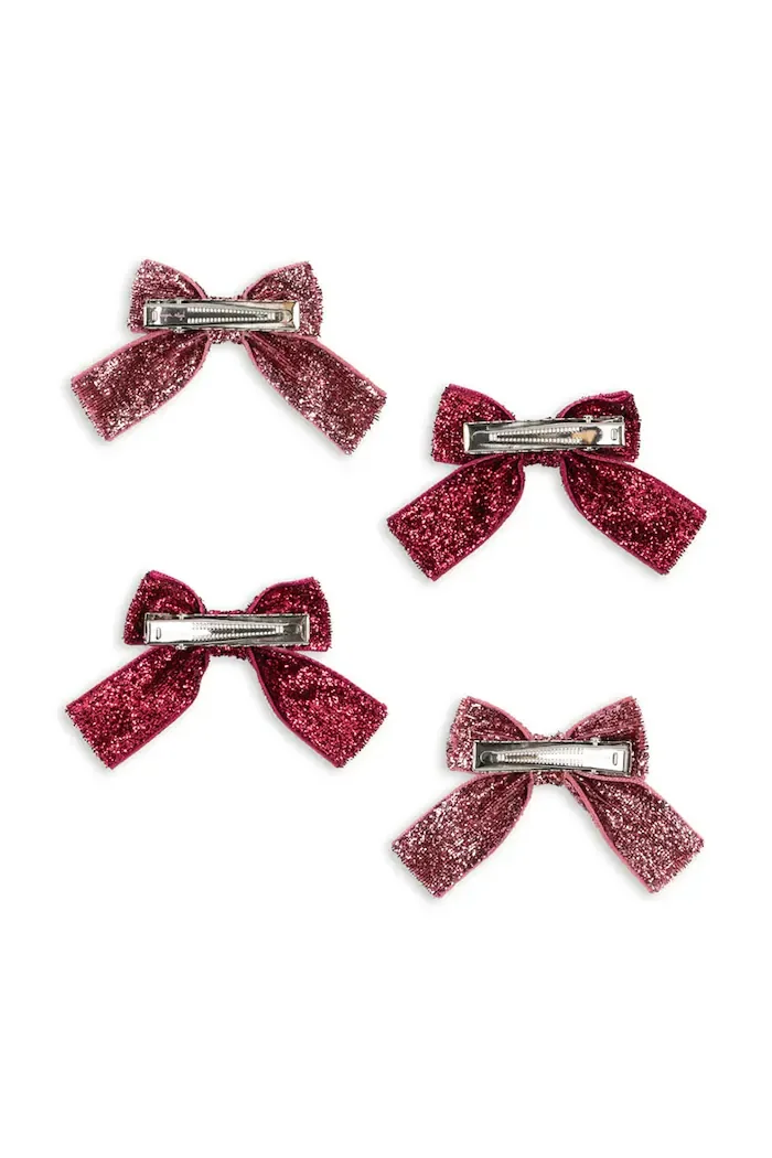 Konges Sløjd Детски фиби за коса GLITTER BOW HAIR CLIPS (4 броя) KS104615