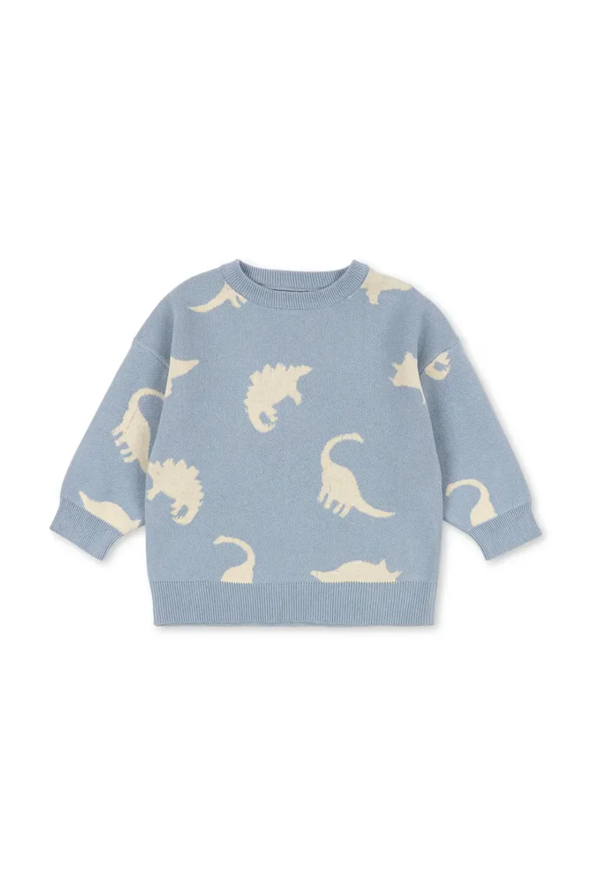 Konges Sløjd Детски памучен пуловер LAPIS KNIT SWEATER GOTS