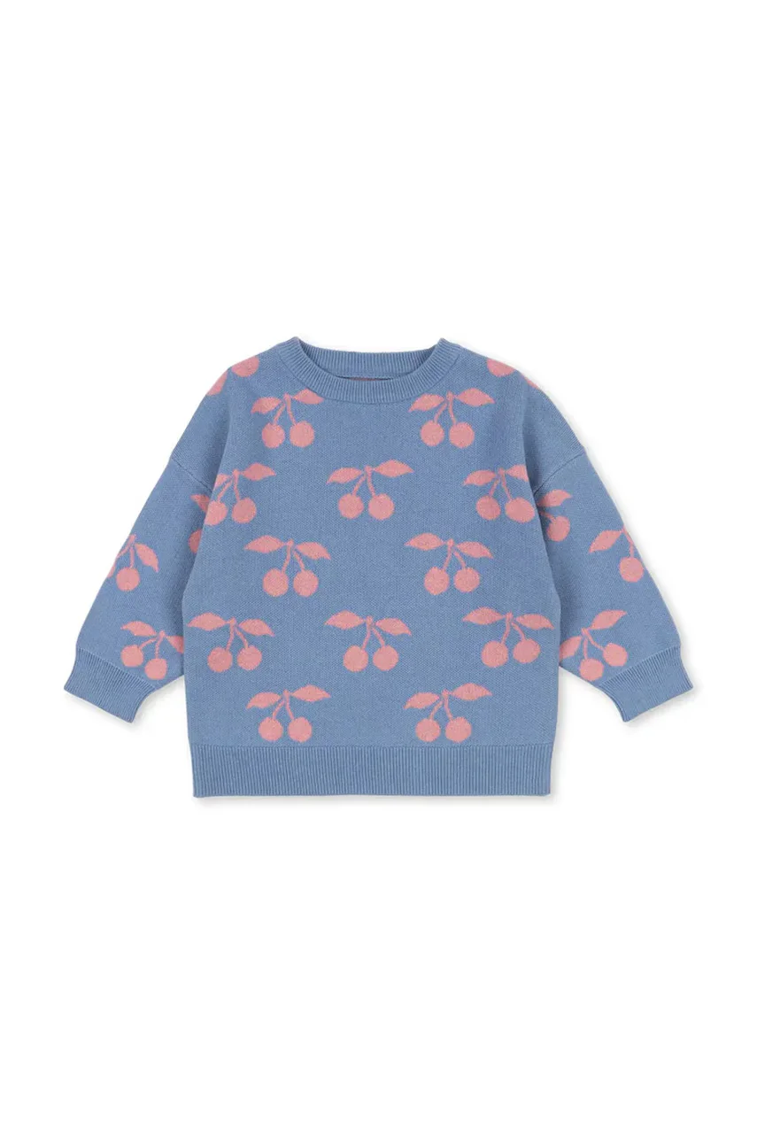 Konges Sløjd Детски памучен пуловер LAPIS KNIT SWEATER GOTS
