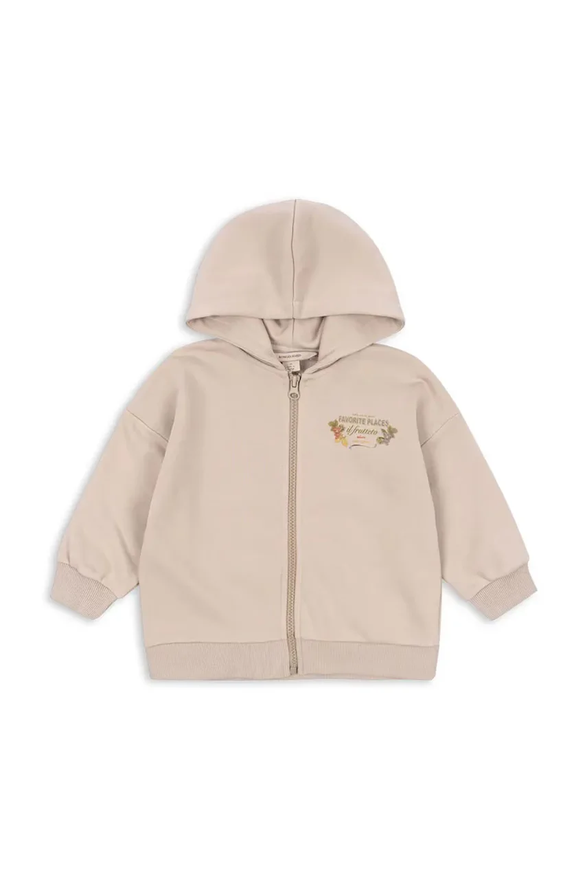 Konges Sløjd Детски памучен суитчър LOU SWEAT ZIP HOOD OCS