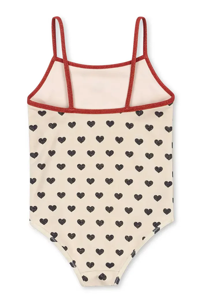 Konges Sløjd Детски цял бански MANON GLITTER SWIMSUIT в бежово KS104984