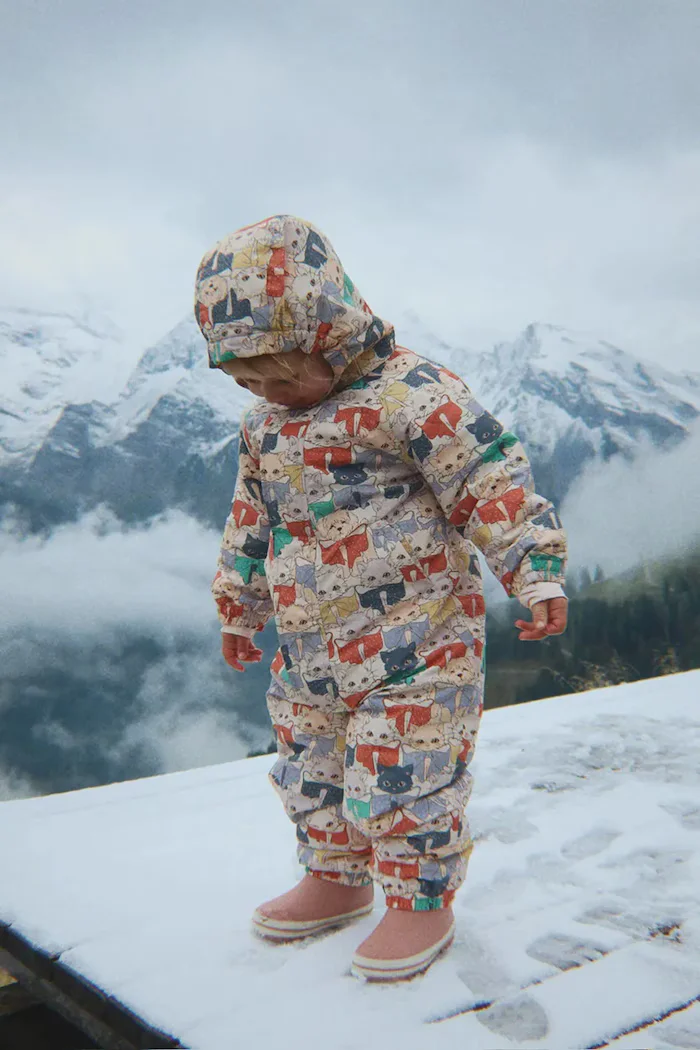 Konges Sløjd гащеризон за деца NOHR SNOWSUIT PRINT бежов KS105750