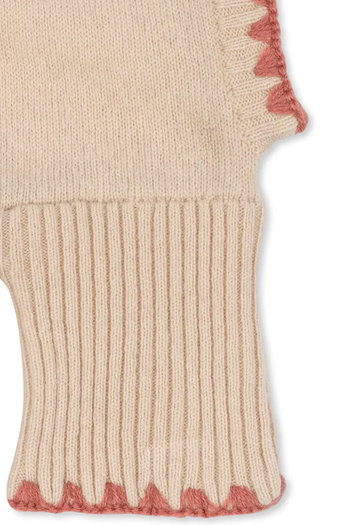 Konges Sløjd качулка за деца от вълна COLLETTE BALACLAVA бежова KS107386