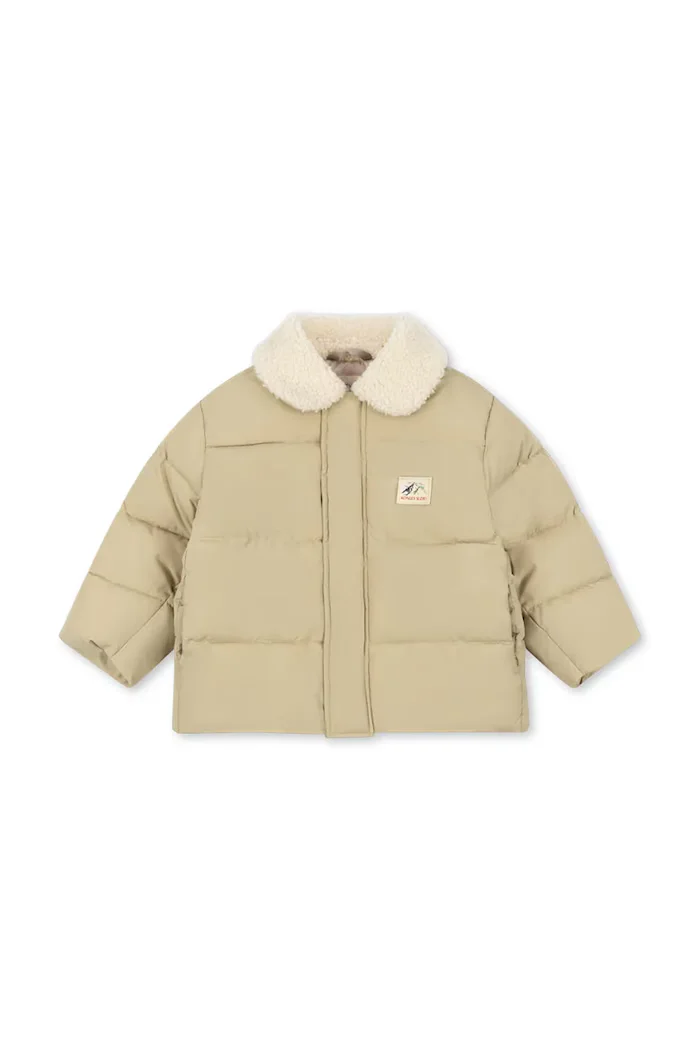 Konges Sløjd капитонирано яке за деца ALPI COLLAR JACKET GRS бежово KS105680