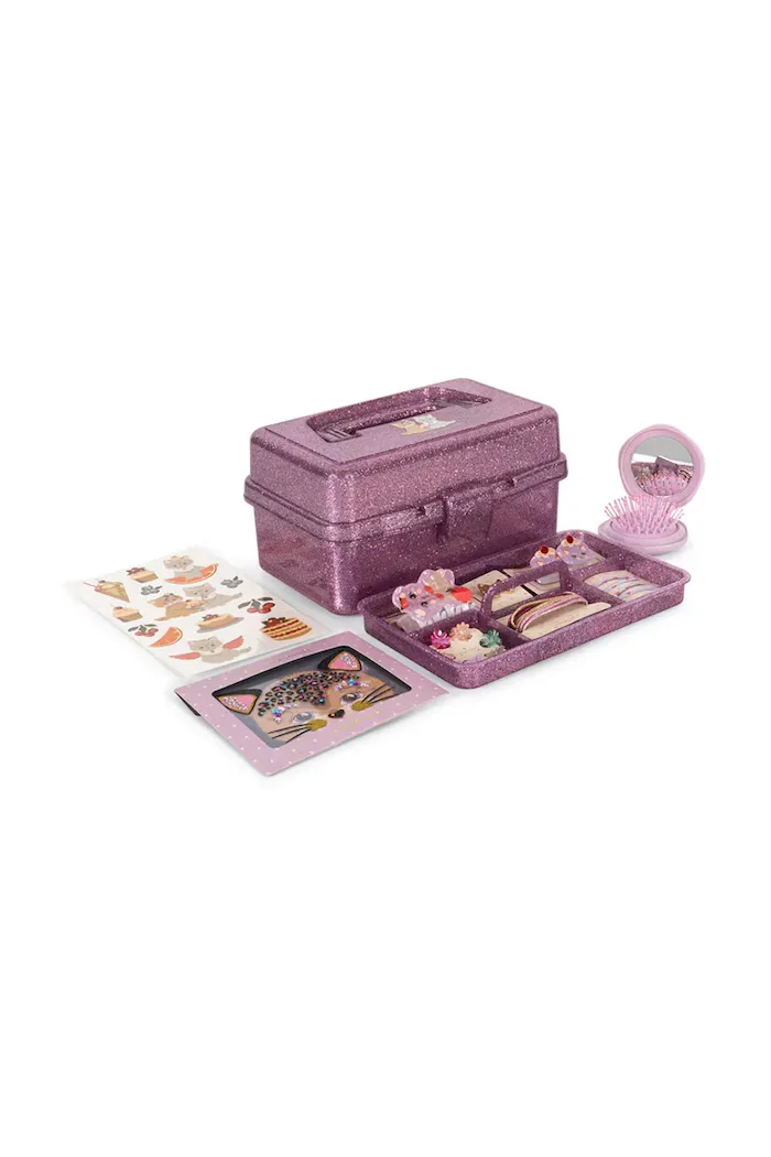 Konges Sløjd Комплект за игра за деца GLAM ME UP SUITCASE виолетов KS105404