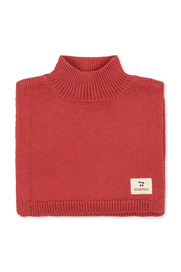 Konges Sløjd кръгъл шал за деца от памук AVELY NECKWARMER розов KS105689