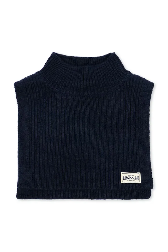 Konges Sløjd кръгъл шал за деца от вълна BASIL NECKWARMER тъмносин KS105697
