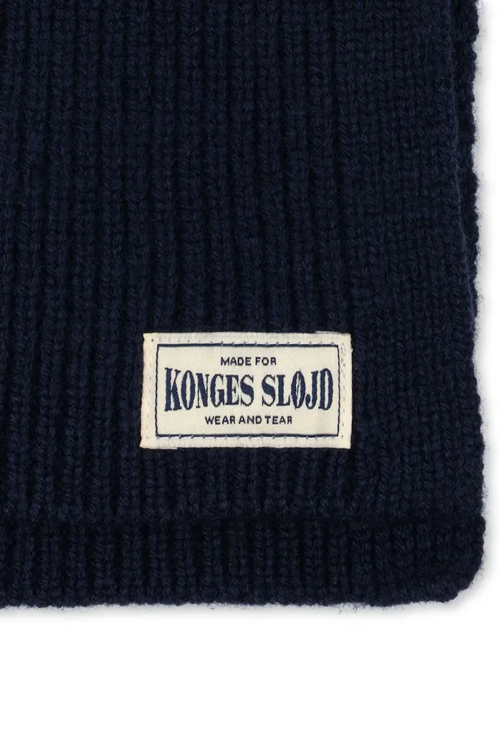 Konges Sløjd кръгъл шал за деца от вълна BASIL NECKWARMER тъмносин KS105697