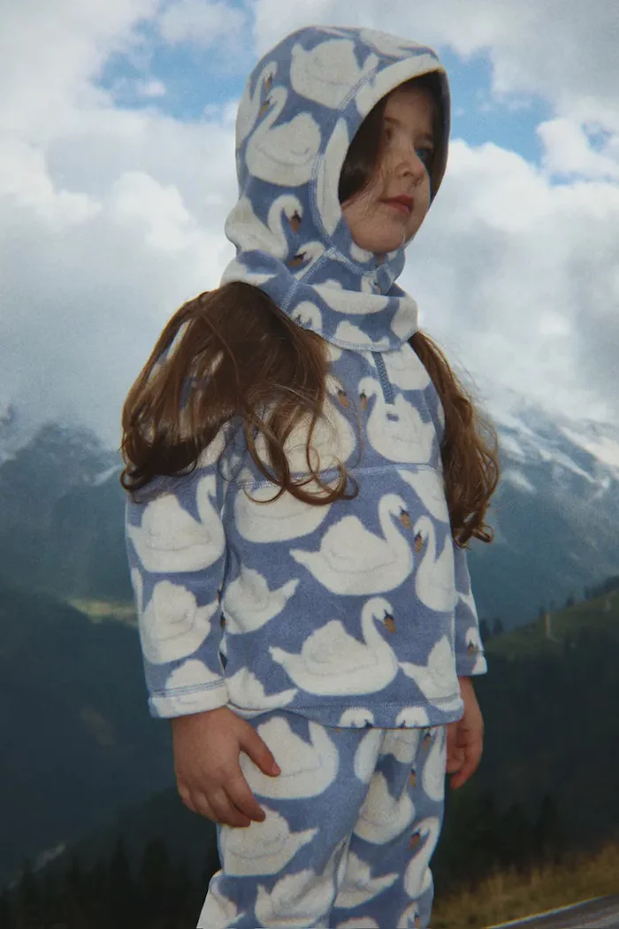 Konges Sløjd поларен суичър за деца TAVI FLEECE SWEATSHIRT GRS син KS105774