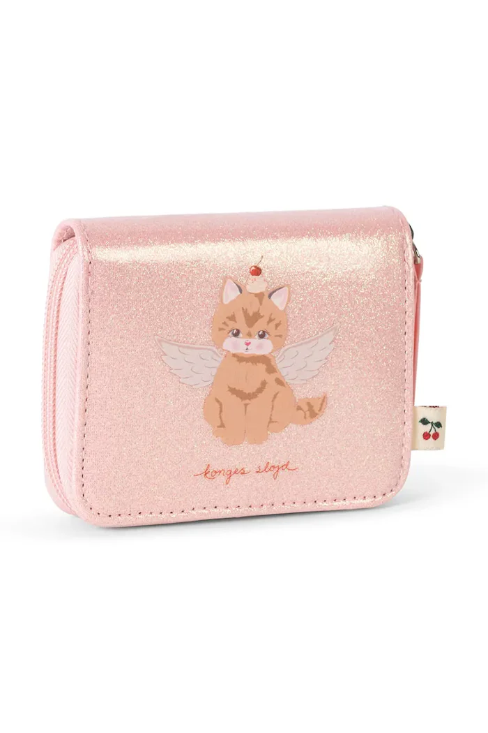Konges Sløjd портфейл за деца CAT WALLET розов KS105936