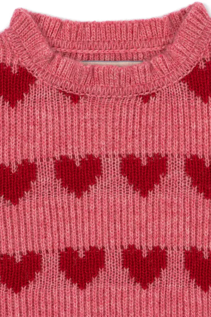 Konges Sløjd пуловер за деца с вълна LAULA SWEATER розов KS106516