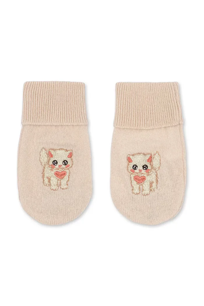 Konges Sløjd ръкавици за деца от вълна COLLETTE MITTENS розови KS107387