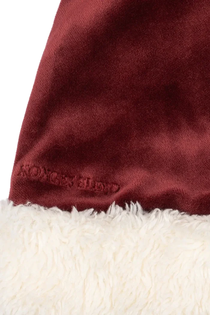 Konges Sløjd шапка с помпон за деца от кадифе CHRISTMAS HAT GRS бордо KS108138