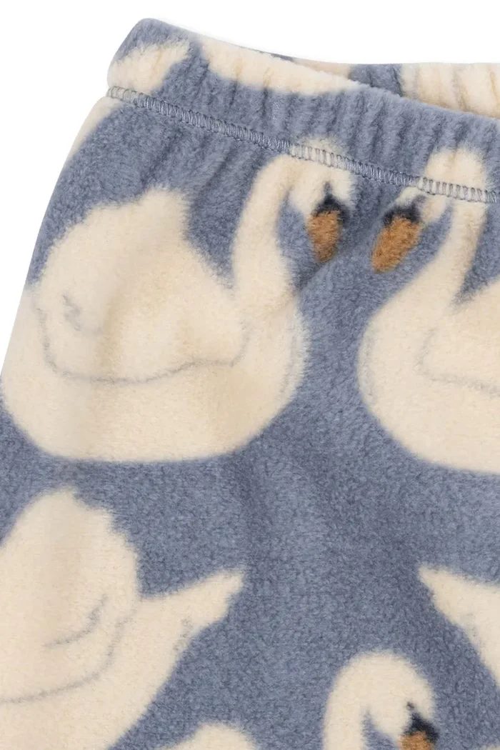 Konges Sløjd спортен панталон за деца от полар TAVI FLEECE PANTS GRS син със стандартна талия KS105773