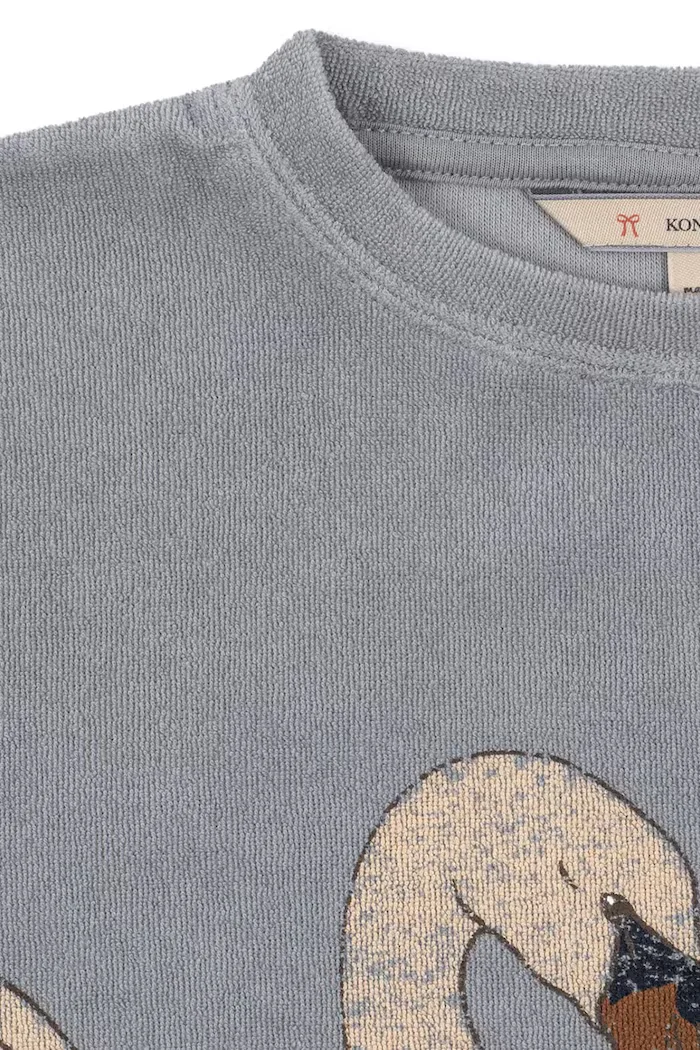 Konges Sløjd суичър за деца с памук ITTY SWEATSHIRT GOTS син KS107615