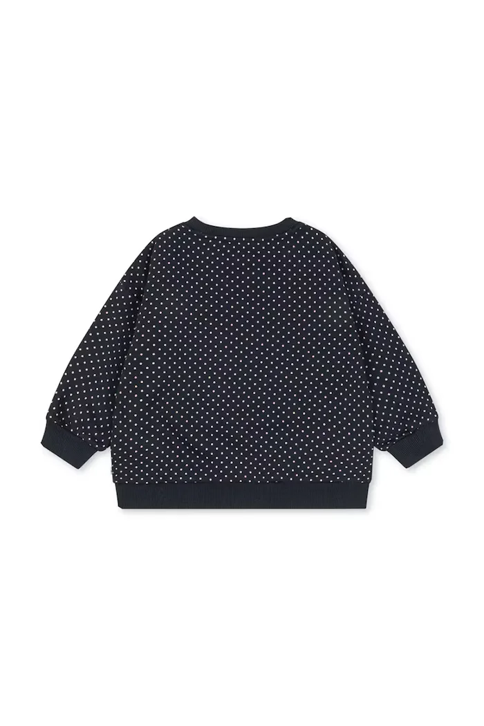 Konges Sløjd суичър за деца с памук LOU DOT SEQUIN SWEAT SHIRT GOTS черен KS106113