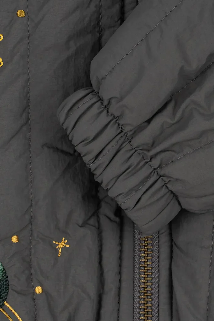 Konges Sløjd яке бомбър за деца JUNO SEQUIN BOMBER JACKET сиво KS105733