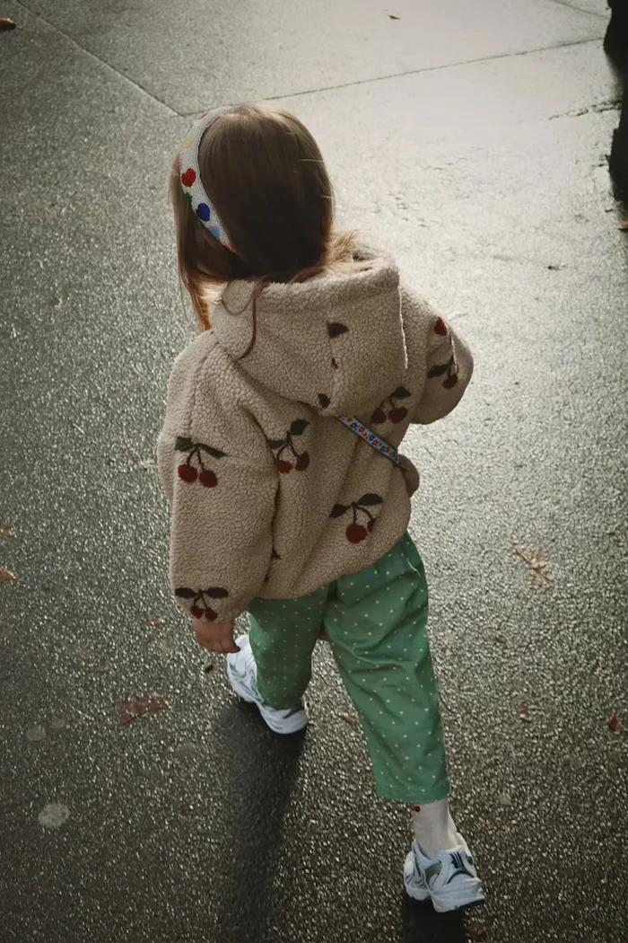 Konges Sløjd яке за деца JODY TEDDY HOODIE GRS бежово KS106048